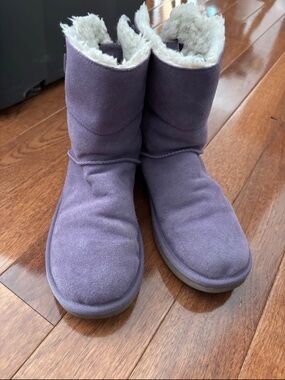 Koolaburra Lavender Suede-Look Fleece-Lined Short Boots